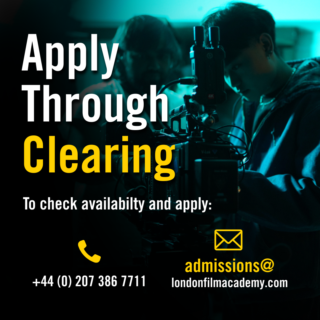 Two students with digital film camera