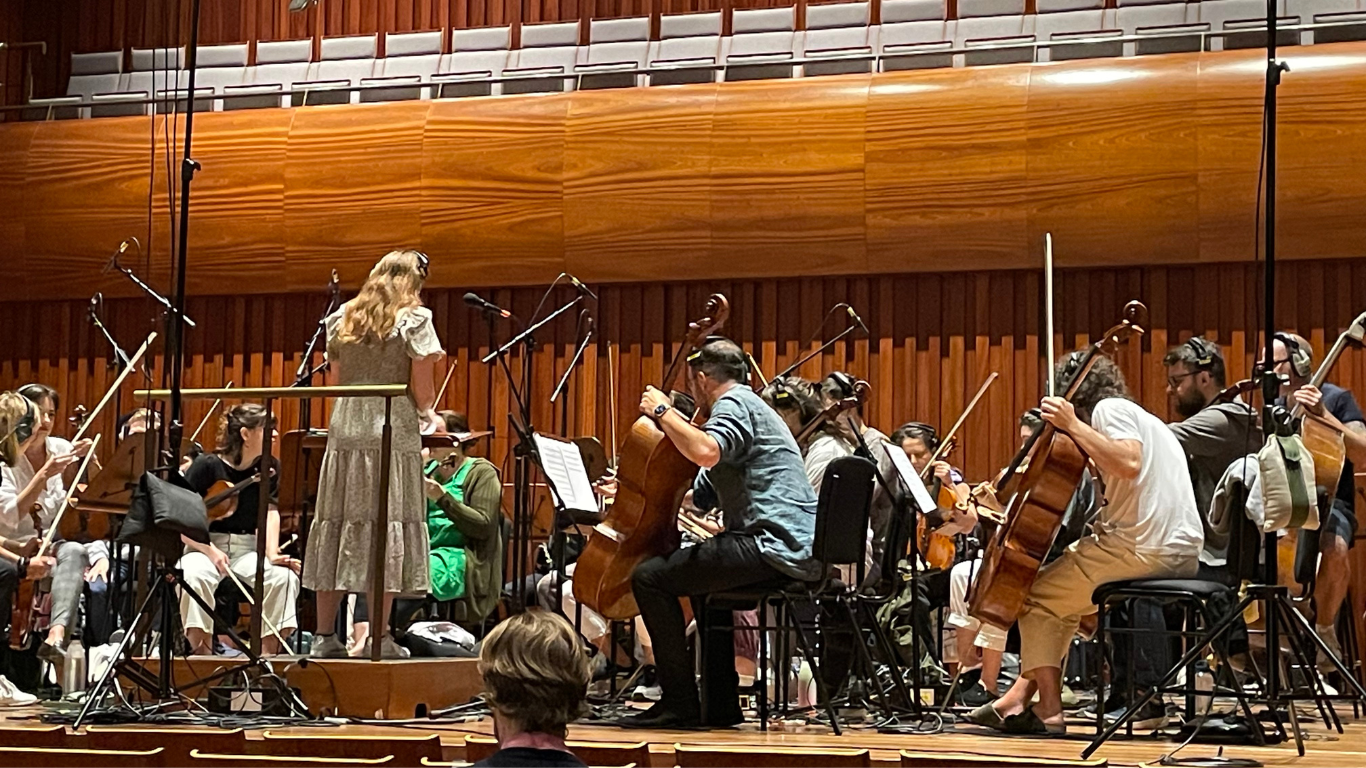 Guildhall music students recording the LFA MA filmmaking soundtrack