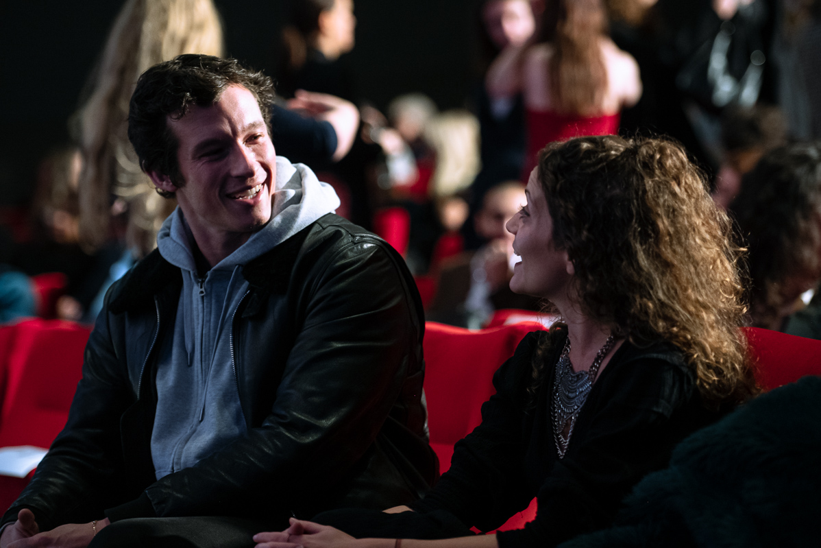 Callum Turner talking to LFA student at the 2023 showcase at the BFI shouthbank